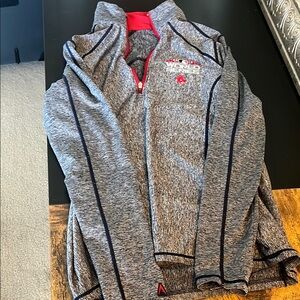 Red Sox 2018 World Series Blue/Gray and Red Quarter-Zip Pullover